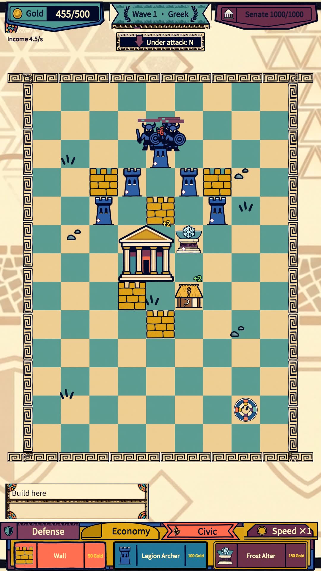 Towers holding the frontline under attack